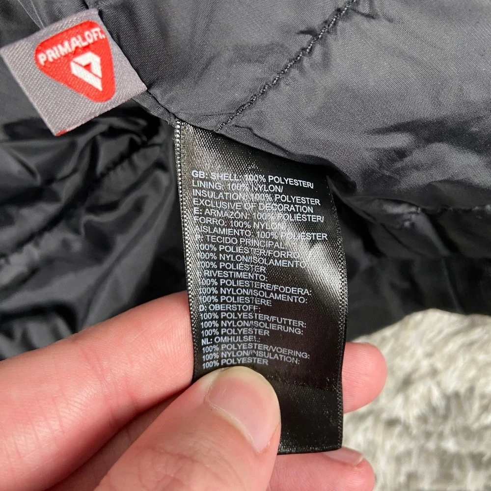 The North Face WindWall Jacket Mens Large Black Primaloft Insulated Hooded Coat
